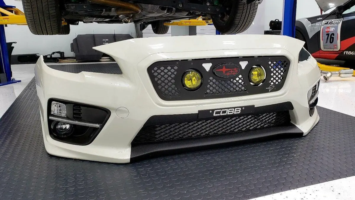 2018 Style Bumper Overlay Upper And Lower (Carbon Vinyl, Gloss Black, Or Matte Black) - 2015-2017 Wrx / Sti 1