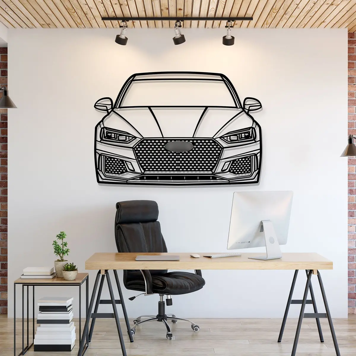 2018 Rs5 Front View Metal Car Wall Art - Mt1322 1