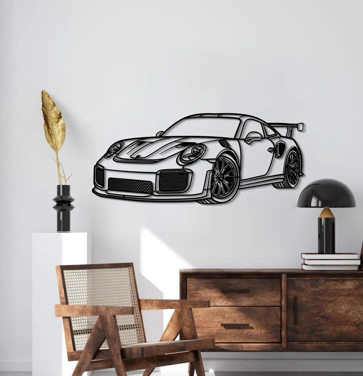 2018 911 Gt2 Rs Perspective Metal Car Wall Art - Mt0461 2