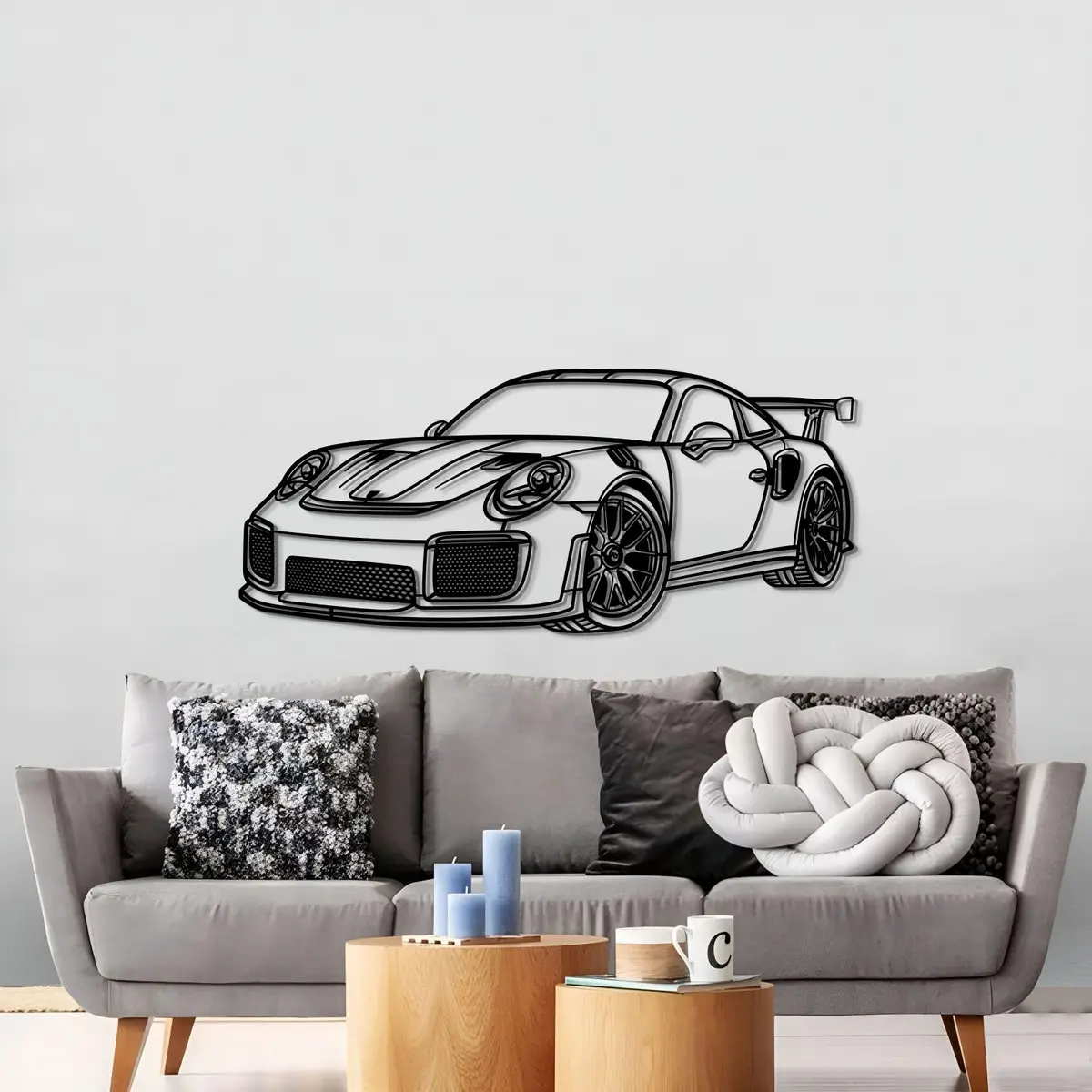 2018 911 Gt2 Rs Perspective Metal Car Wall Art - Mt0461 3