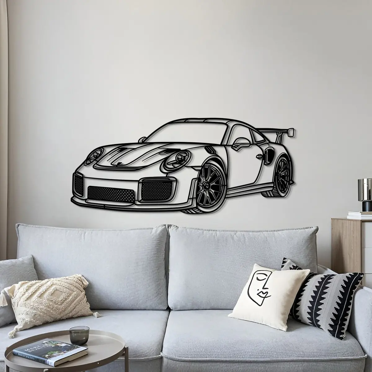 2018 911 Gt2 Rs Perspective Metal Car Wall Art - Mt0461 4