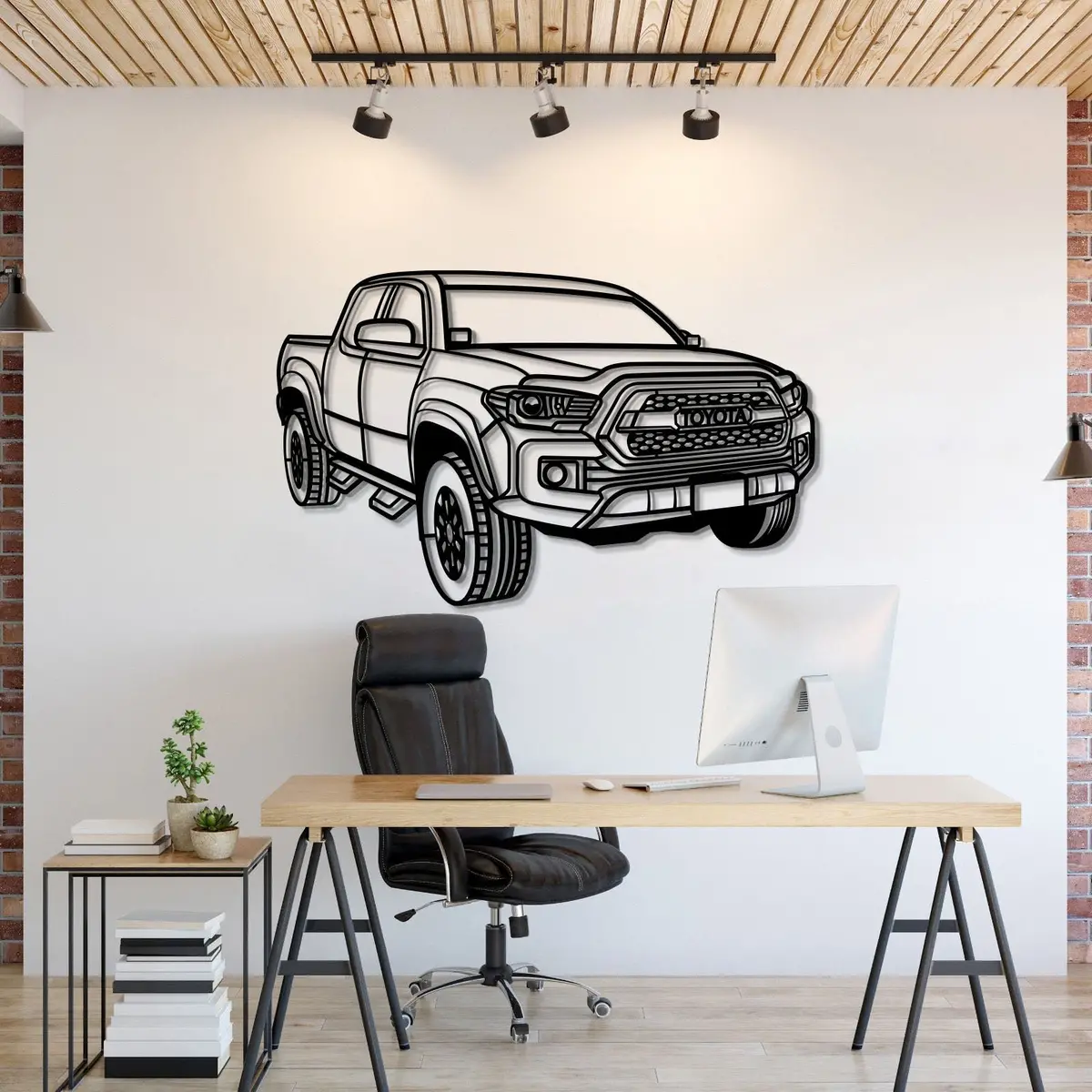 2018 Tacoma Perspective Metal Car Wall Art - Mt0469 1