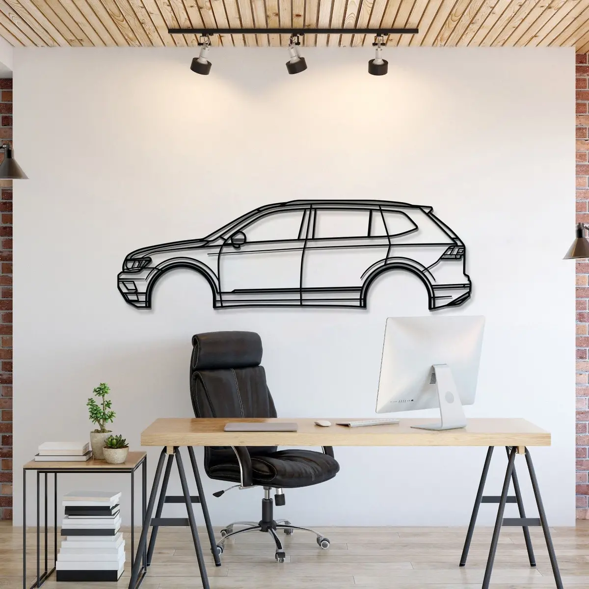 2018 Tiguan 2Nd Gen Ad Bw Metal Car Wall Art - Mt0632 1