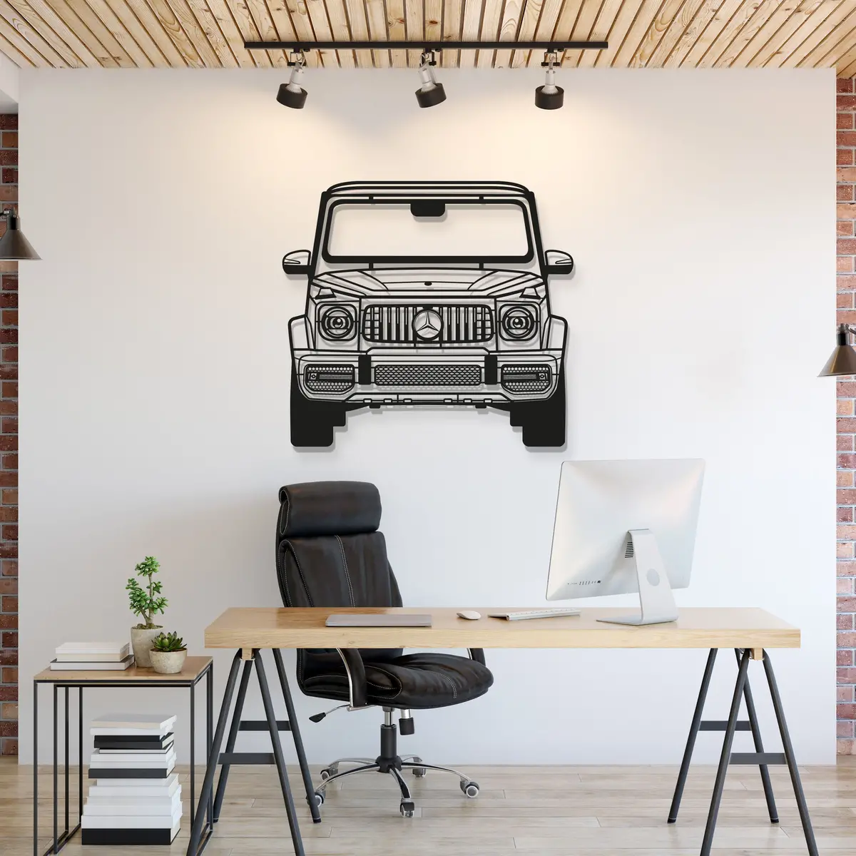 2019 G63 Amg Front View Metal Car Wall Art - Mt1361 1
