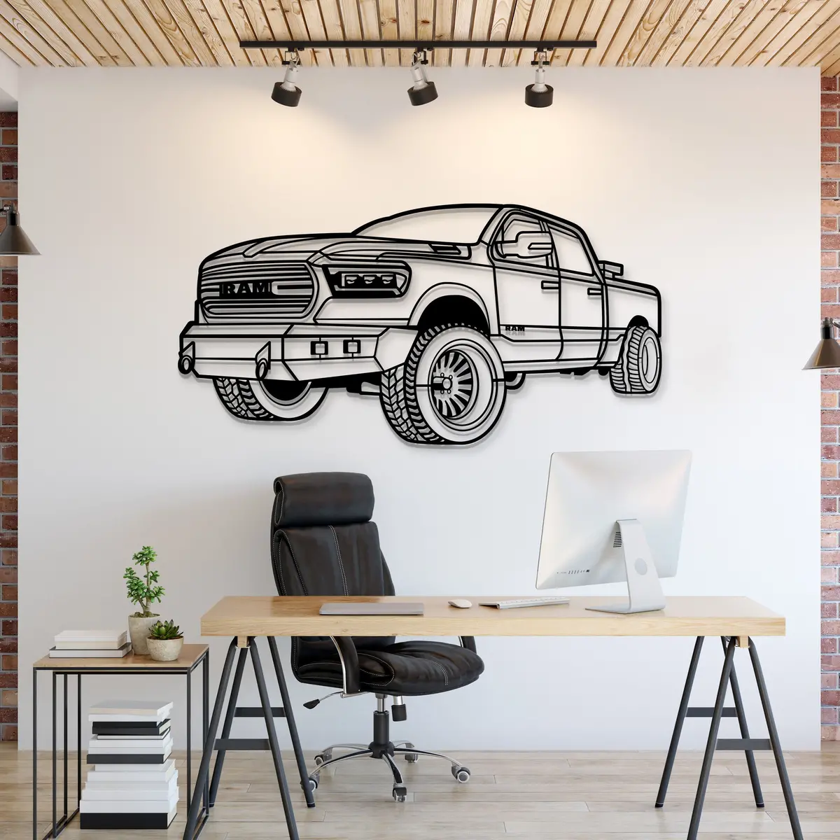 2020 Ram 1500 Perspective Metal Car Wall Art - Mt1318 1