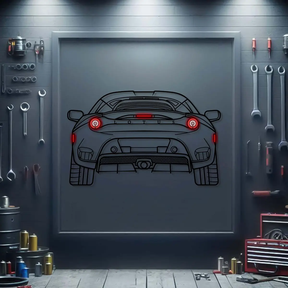2020 Lotus Evora Gt Back View Metal Neon Car Wall Art - Mtn0181 1