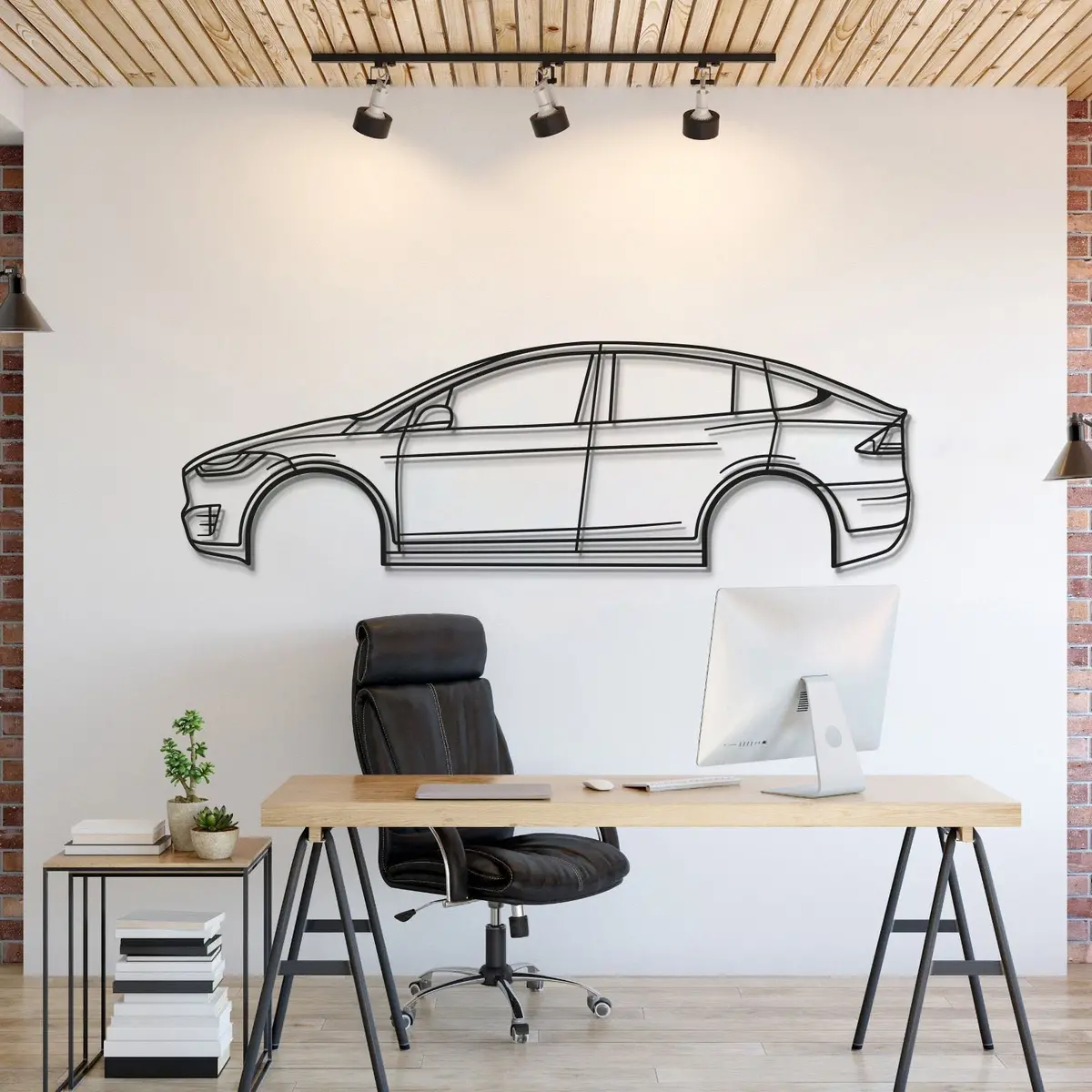 2020 Model X Performance Metal Car Wall Art - Mt0715 1