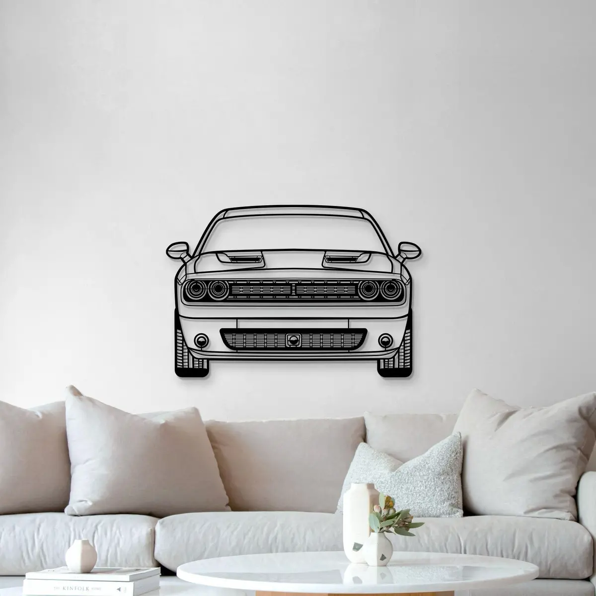 2021 Challenger Front View Metal Car Wall Art - Mt1342 5