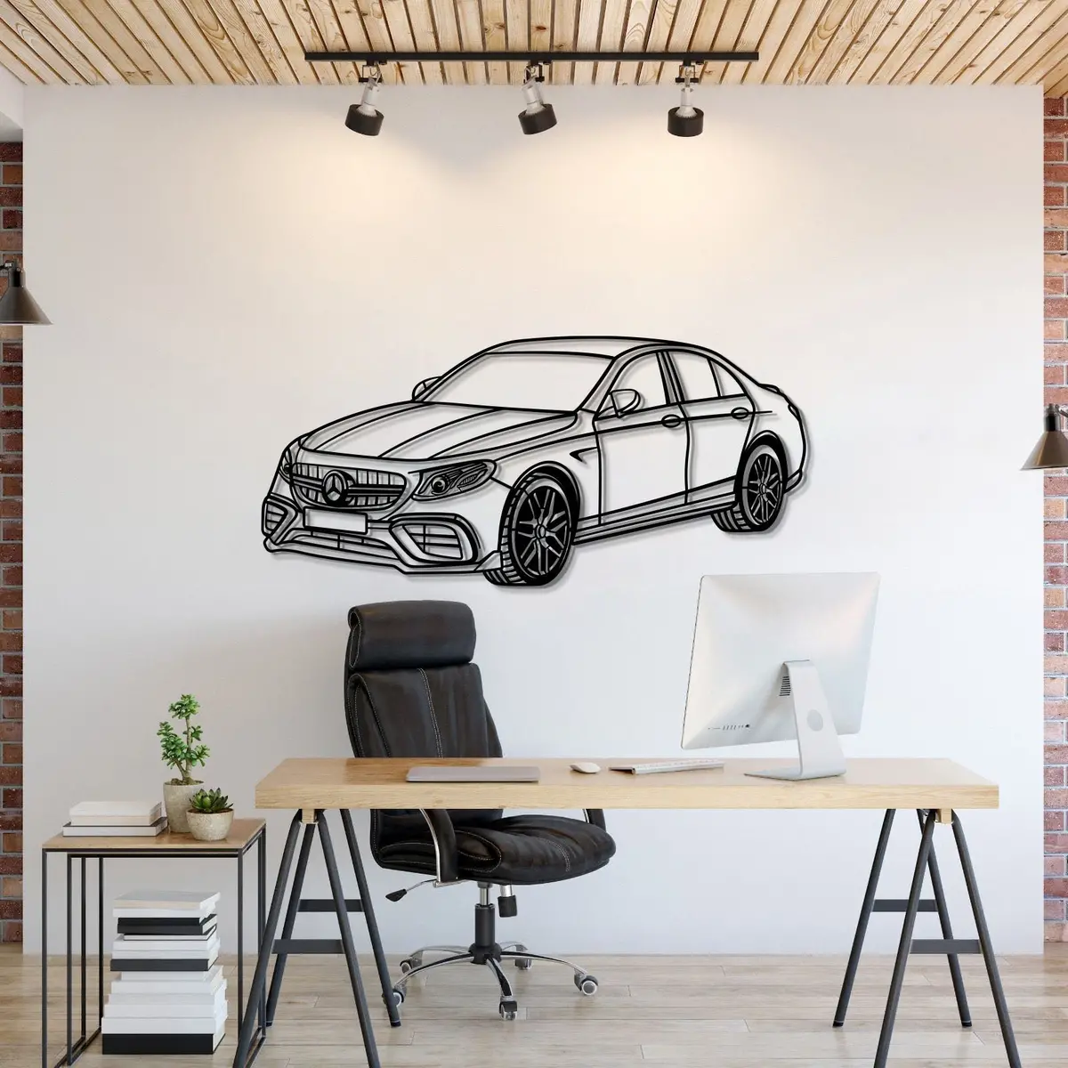 2021 E63s Amg Perspective Metal Car Wall Art - Mt0466 1