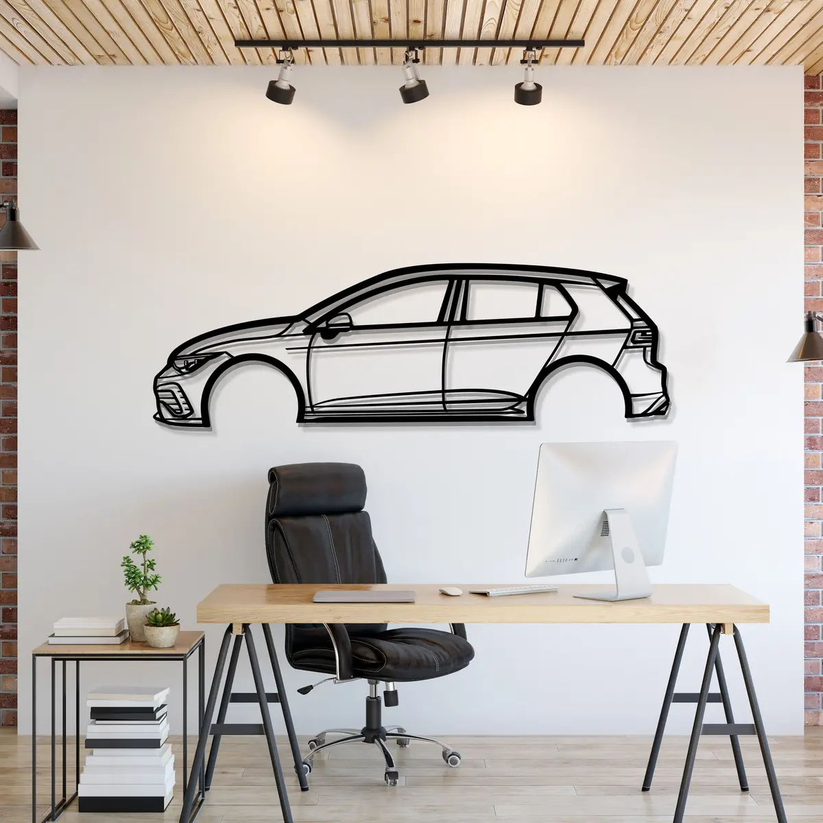 2022 Golf Gti Metal Car Wall Art - Mt0787 1