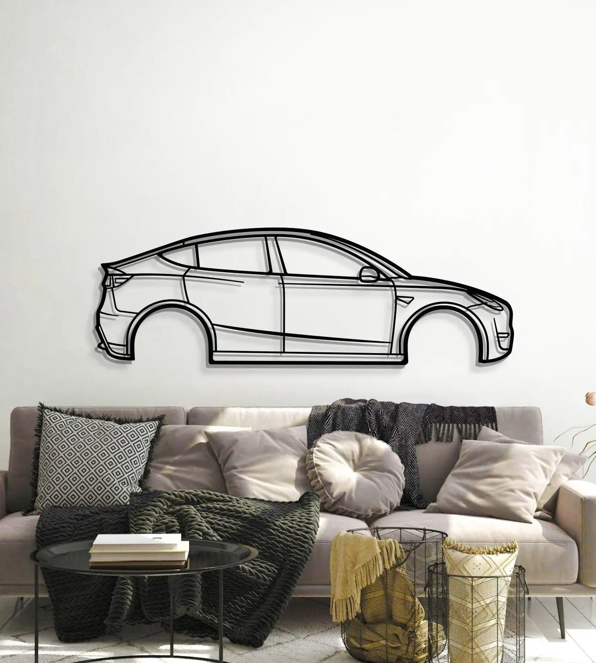 2022 Model Y Metal Car Wall Art - Mt0798 6