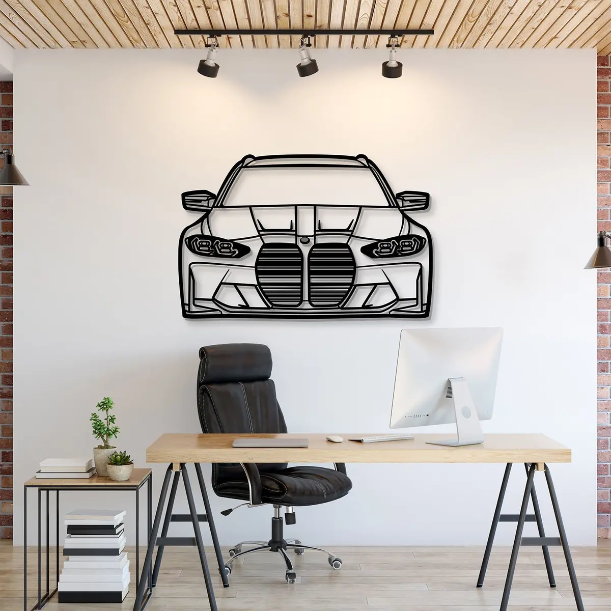 2023 G81 M3 Touring Front View Metal Car Wall Art - Mt1327 1