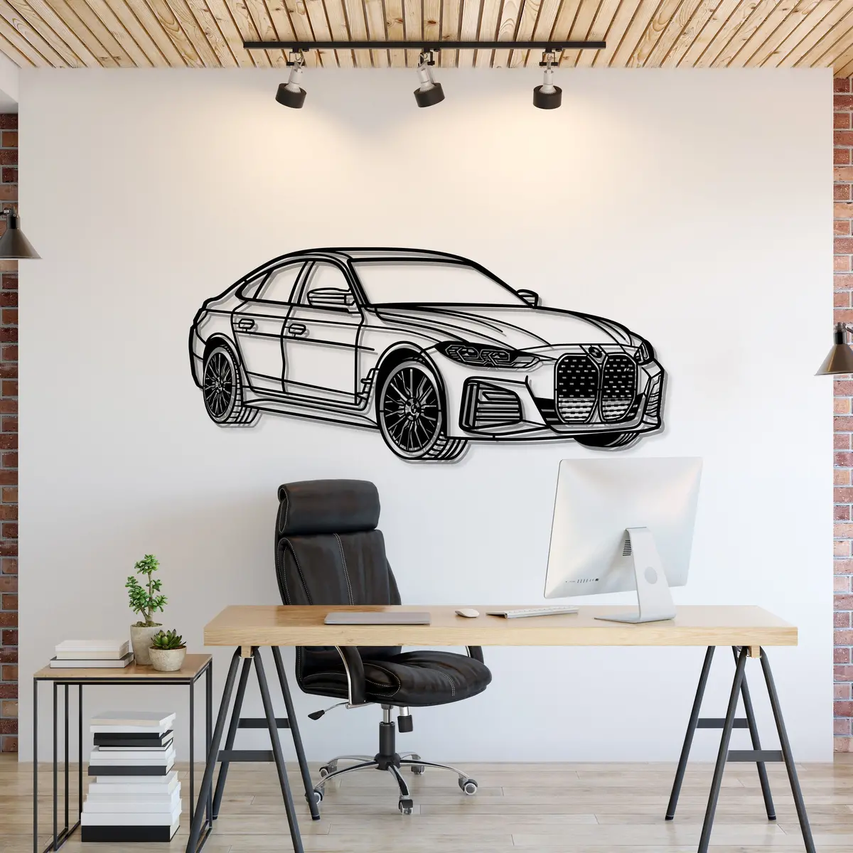 2023 I4 Perspective Metal Car Wall Art - Mt1145 1