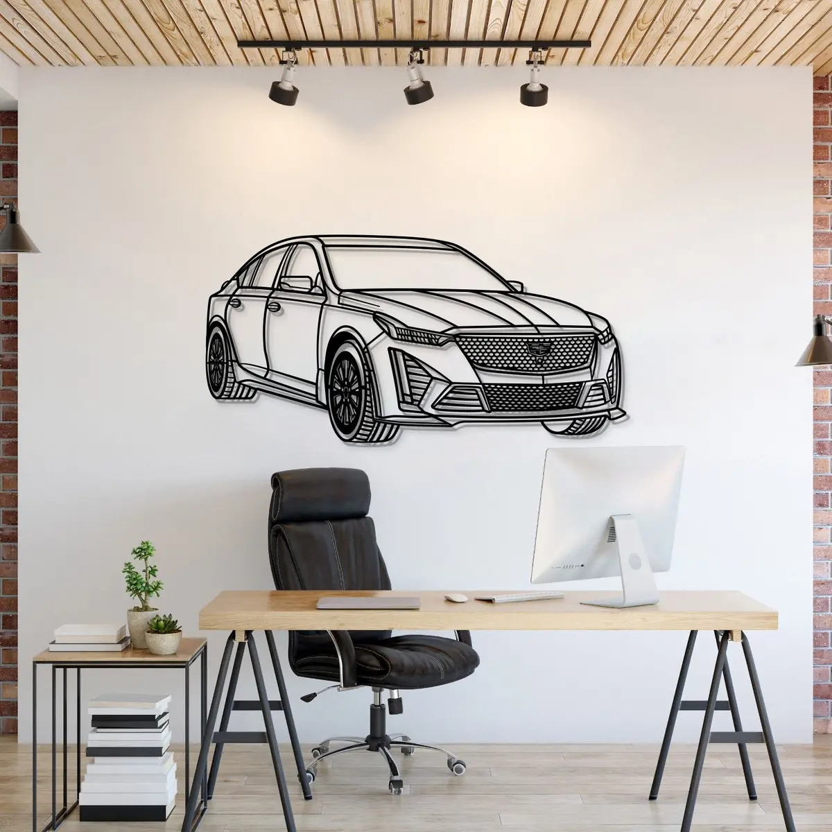 2023 Ct5-V Blackwing Perspective Metal Car Wall Art - Mt1146 1