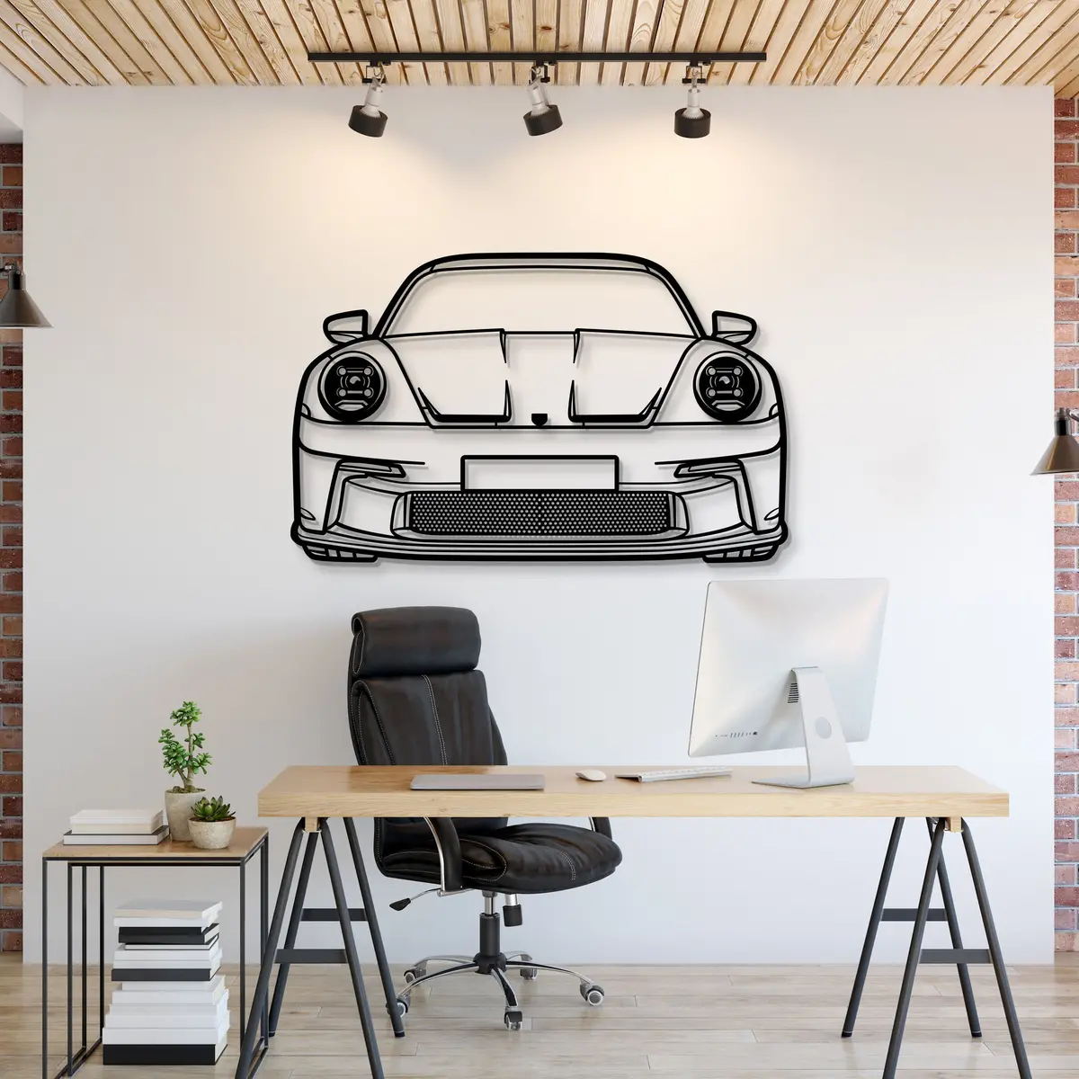 2023 911 Gt3 Front View Metal Car Wall Art - Mt1371 1