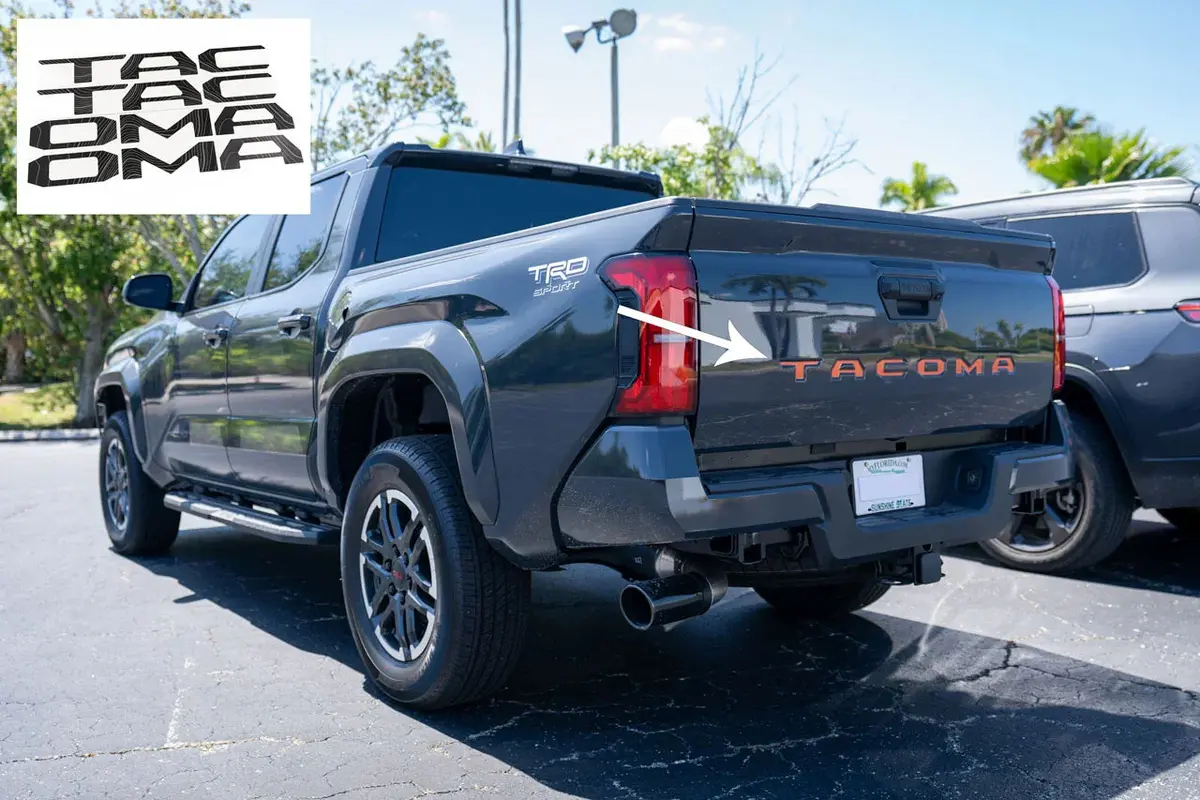 Topographic Map Tailgate Inlay Letters - 2024+ Tacoma 1