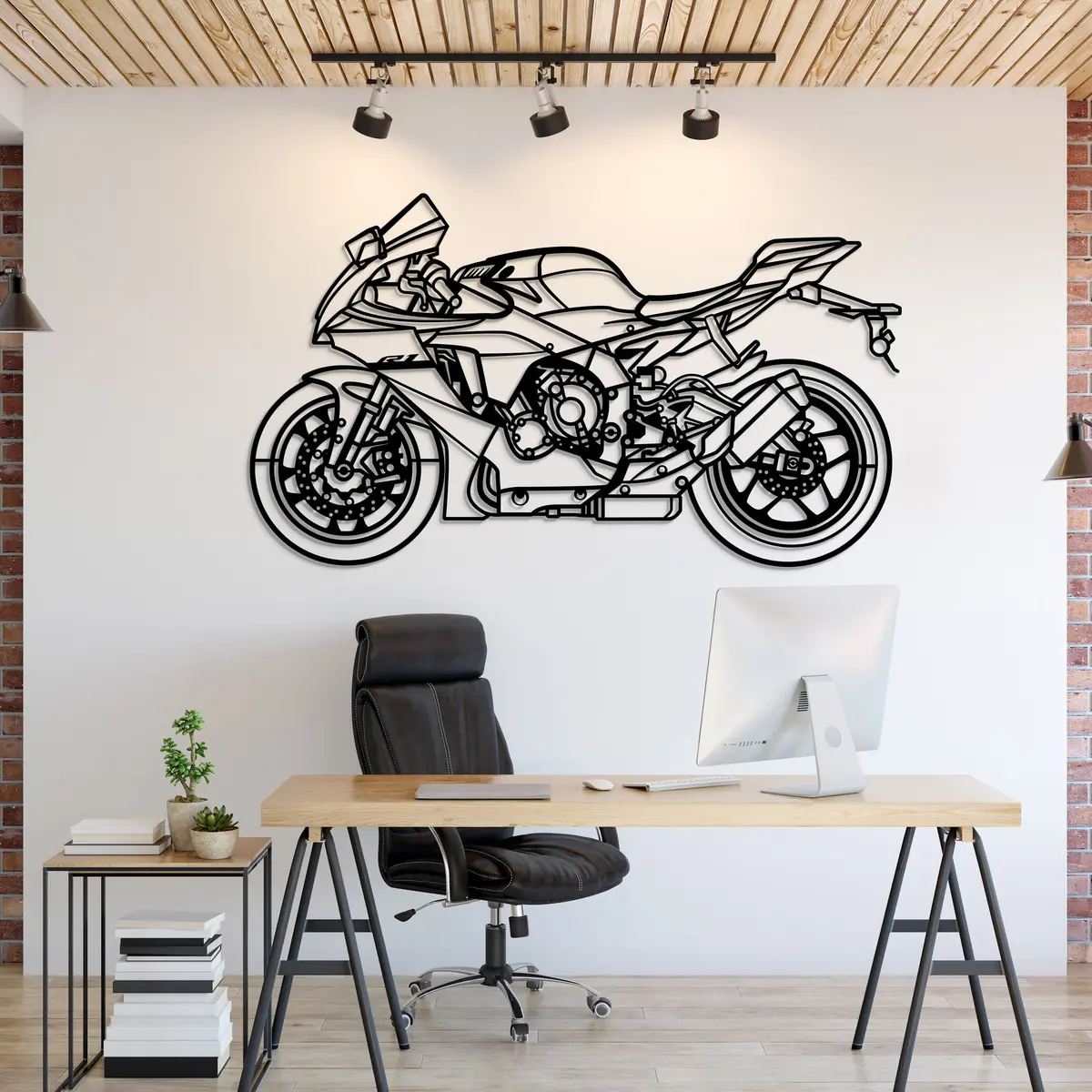 2024 Yzf-R1 Metal Motorcycle Wall Art - Mt1424 1