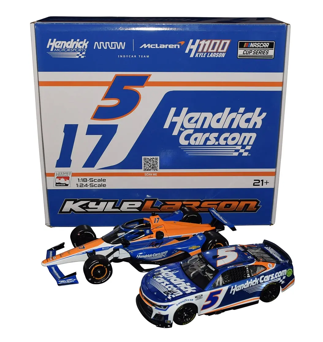 2X Autographed Kyle Larson 2024 Hendrick Cars Indy Double Rare Nascar Lionel 1/24 Scale Two-Car Diecast Set With Coa 1