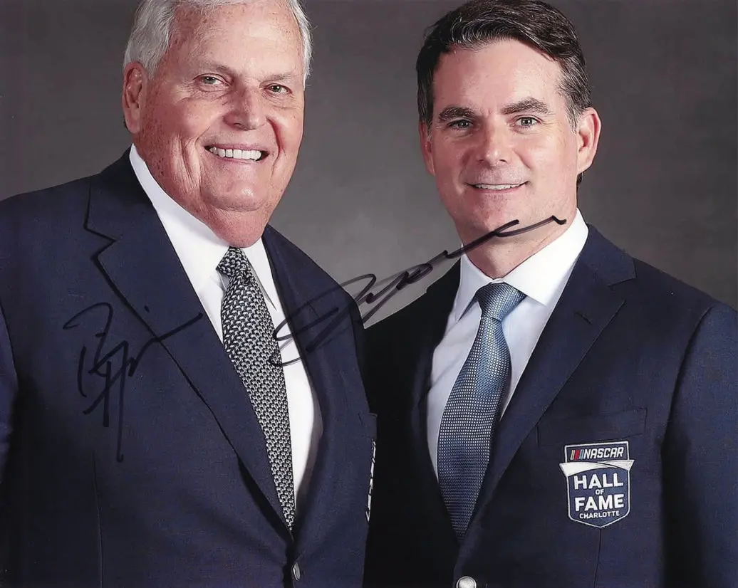 2X Autographed Jeff Gordon & Rick Henrick #24 Nascar Hall Of Fame Rare Dual Signed 8X10 Inch Picture Nascar Glossy Photo With Coa 1