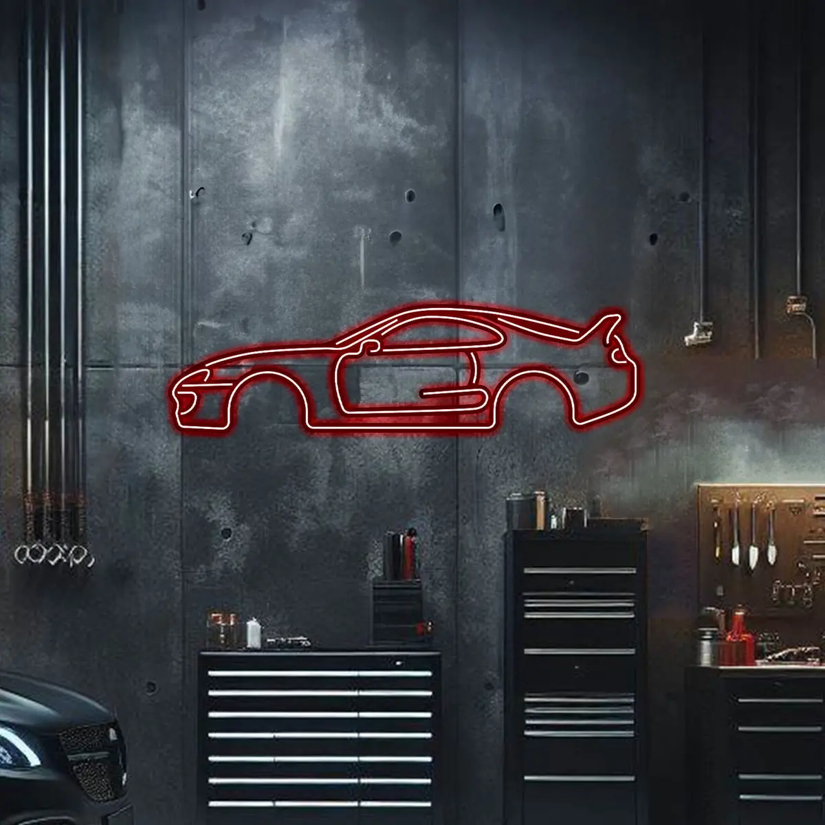 Supra Mk4 Metal Neon Car Wall Art - Mtn0046 4