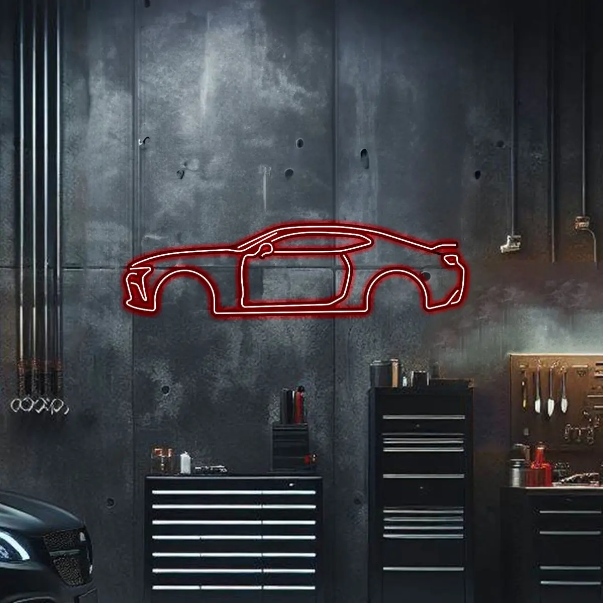 Camaro Ss Metal Neon Car Wall Art - Mtn0020 4