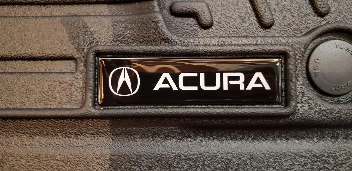 Pair Domed Acura Emblem Inserts For Weathertech Floor Mats 1