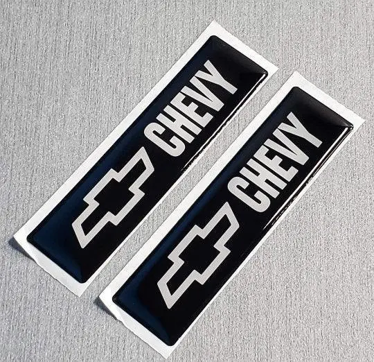 2X Domed Bowtie Emblem Inserts For Weathertech Floor Mats - Fits Chevy / Chevrolet 1