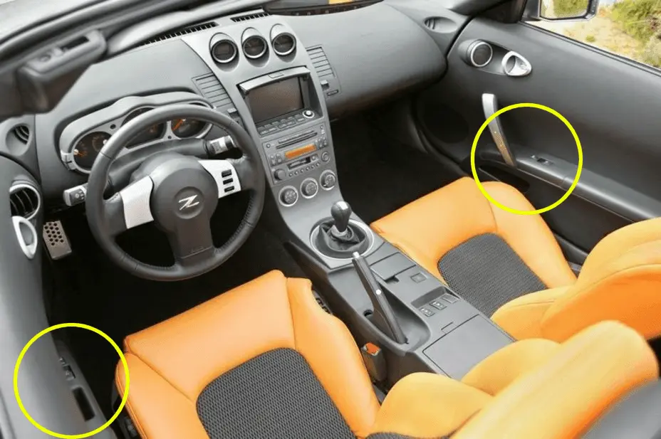 Zspec 350Z Z33 Interior Door Window Switch Finisher Set, Lhd '03-05, Carbon-Weave Style 2