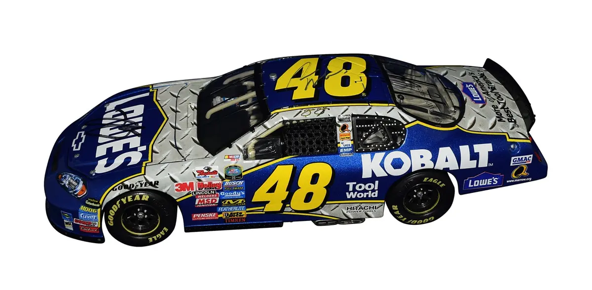 3X Autographed 2006 Jimmie Johnson / Rick Hendrick / Chad Knaus #48 Kobalt Racing (Special Paint) Rare Rcca Club Bank Signed 1/24 Scale Nascar Diecast Car With Coa (#072 Of Only 120 Produced) 2