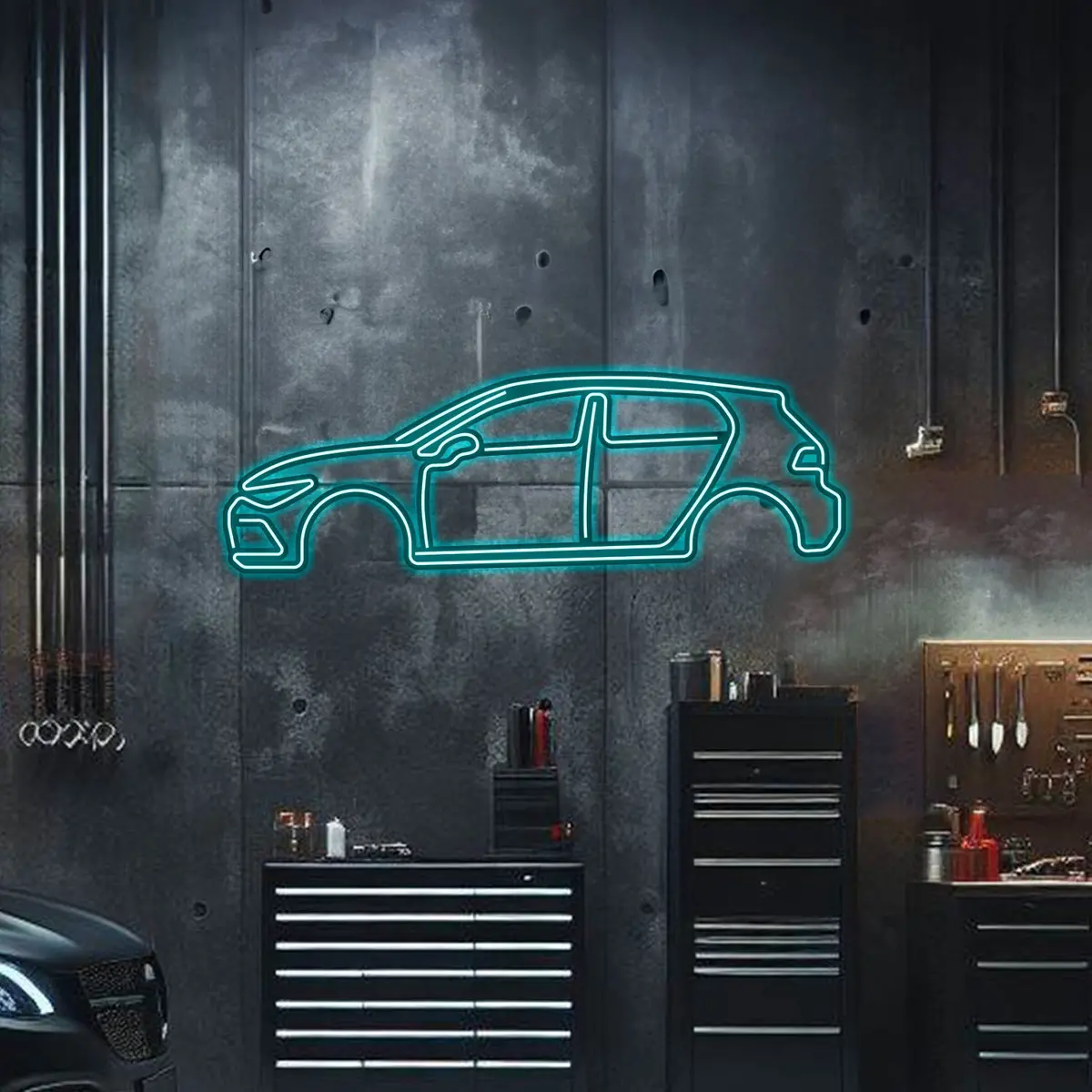 Volkswagen Golf GTI Neon Wall Decor – Sporty Hatchback Accent - Image 6