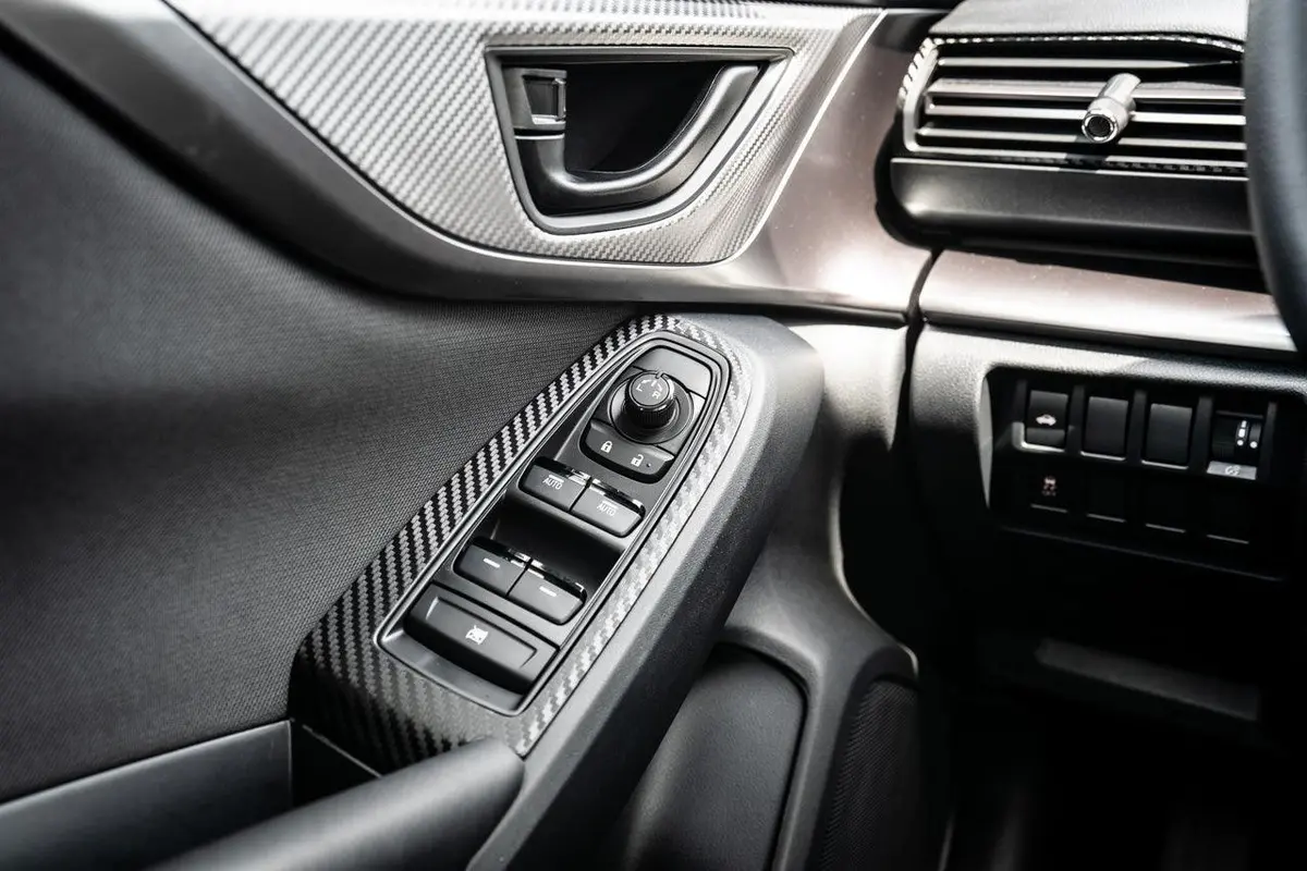 3D Carbon Door Switch Panel Overlays (Front / Rear) - 2022+ Subaru Wrx 1