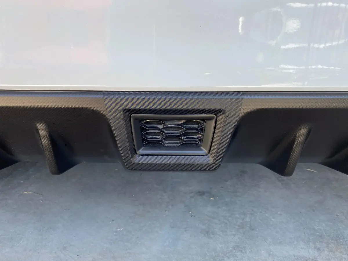 3D Carbon Fiber Rear Fog / F1 Bumper Cover Overlay - 2015-2021 Wrx / Sti 1