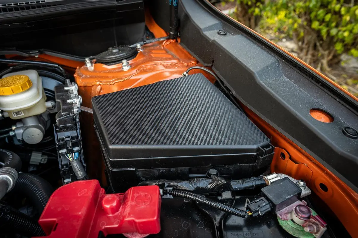 3D Carbon Fuse Box Cover Overlay - 2022+ Subaru Wrx 1