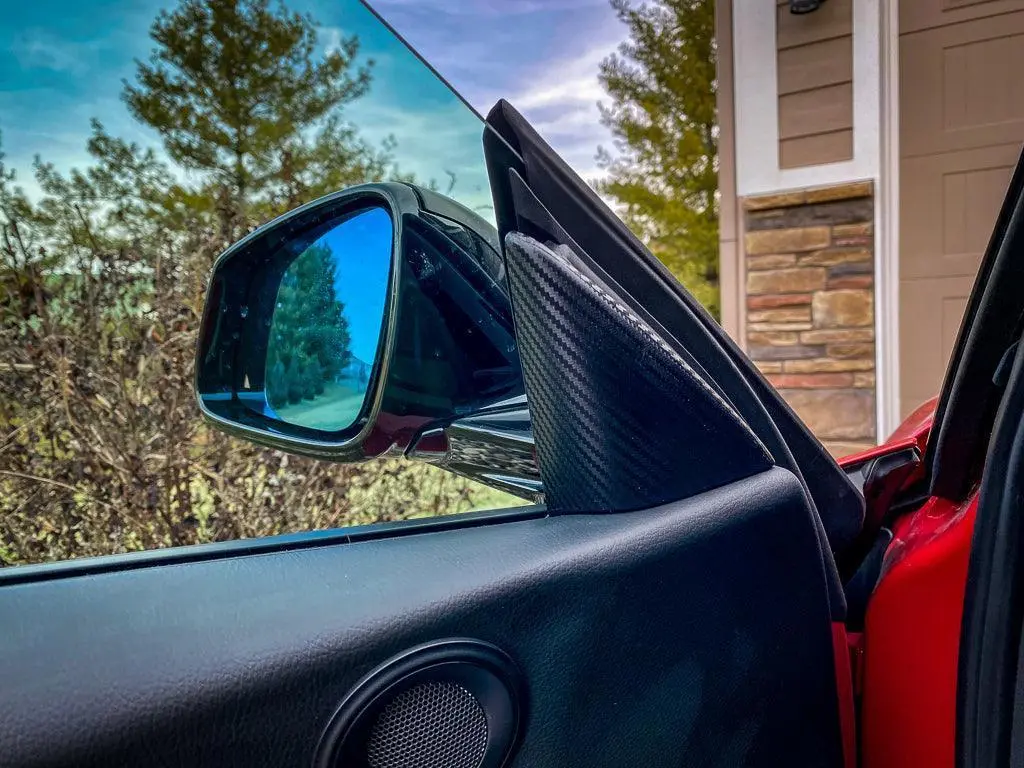 3D Carbon Inner Door Window Triangle Trim Overlays - 2020+ Supra 1
