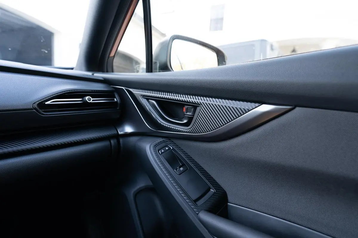 3D Carbon Interior Door Handle Trim Overlay Part 1 - 2022+ Subaru Wrx 1