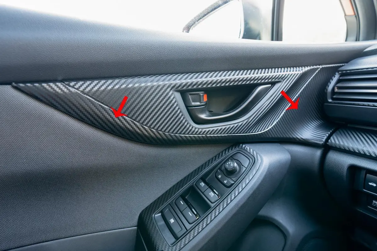 3D Carbon Interior Door Handle Trim Overlay Part 2 - 2022+ Subaru Wrx 1