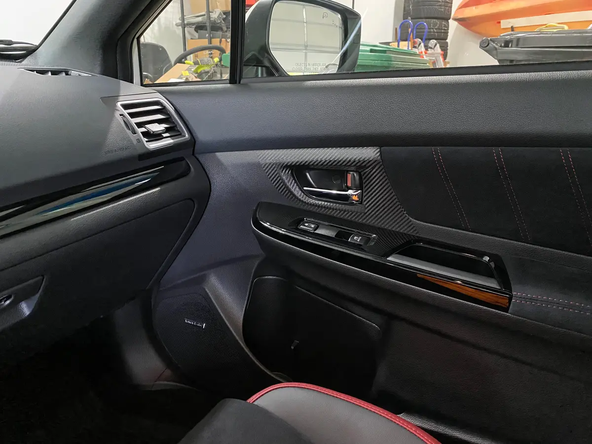 3D Carbon Interior Door Handle Trim Overlays - 2015-2021 Wrx / Sti 1