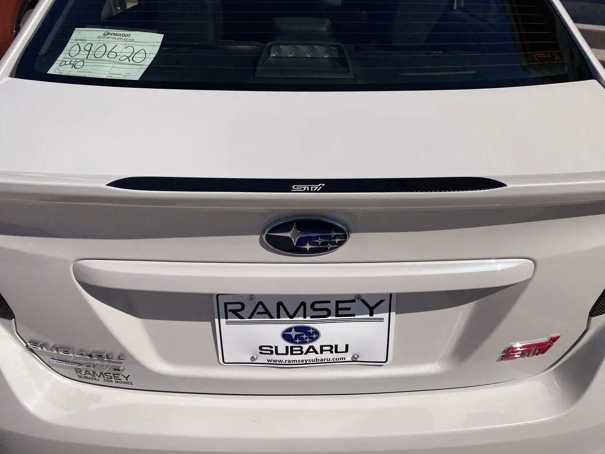 3D Carbon Low Profile Oem Spoiler Protector Accent With Logo - 2015-2021 Wrx / Sti 1