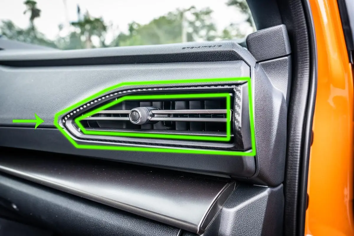 3D Carbon Outer Ac Vent Overlays Fits 2022+ Subaru Wrx 1