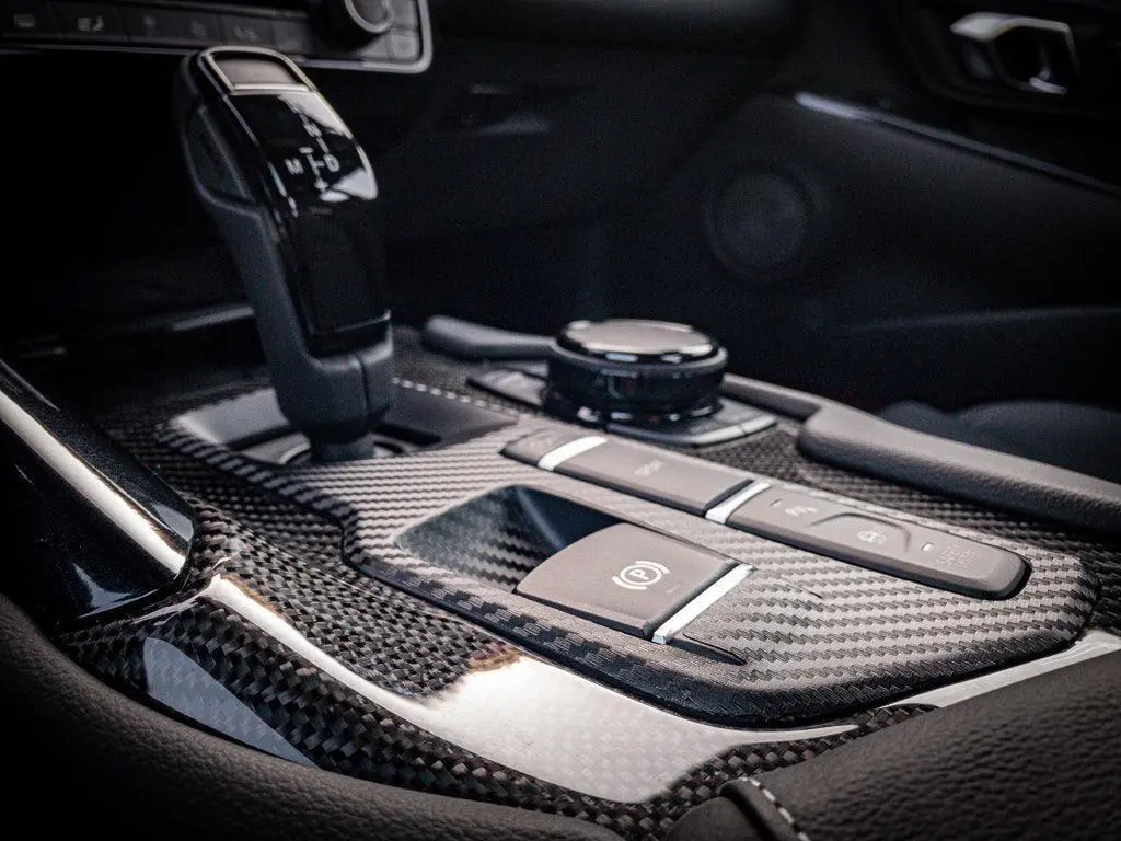 3D Carbon Shifter Trim Panel Overlay - 2020+ Supra 1