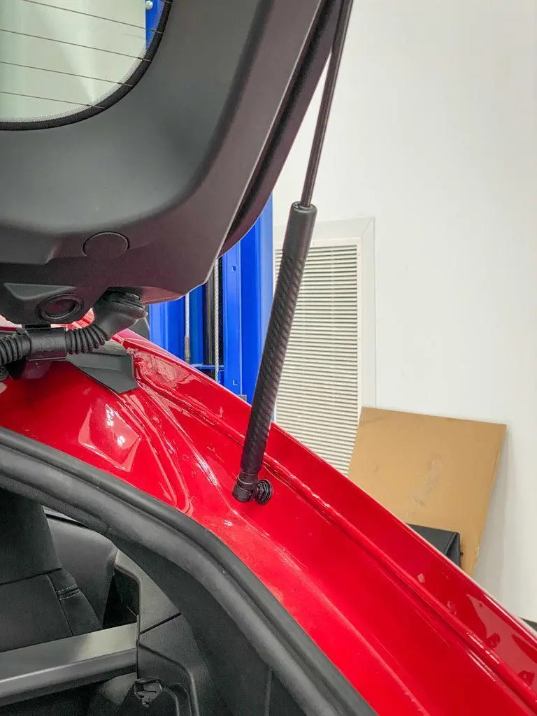 3D Carbon Trunk Hatch Strut Overlays - 2020+ Supra 1