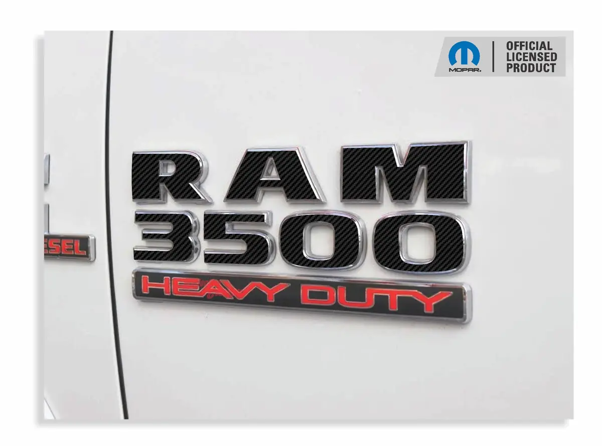 Ram 3500 Door Emblem Overlay Decals   - 2013-2018 Ram 3500 1