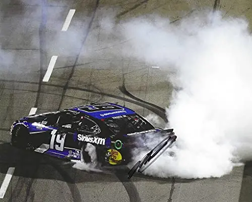 Autographed 2020 Martin Truex Jr. #19 Sirius Xm Radio Team Martinsville Race Win (Victory Burnout) Joe Gibbs Racing Nascar Cup Series Signed Picture 8X10 Inch Glossy Photo With Coa 1