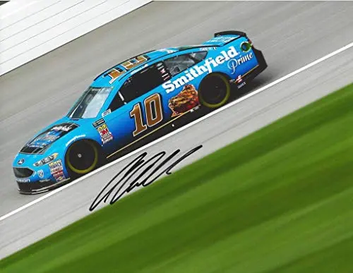 Autographed 2018 Aric Almirola #10 Smithfield Prime Racing (Stewart-Haas Team) Monster Energy Cup Series Signed Collectible Picture Nascar 9X11 Inch Glossy Photo With Coa 1