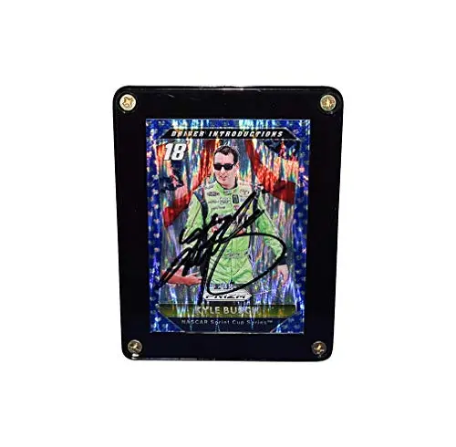 Autographed Kyle Busch 2016 Panini Prizm Racing Driver Introductions Blue Parallel (Rare #17/99) Sprint Cup Series Signed Nascar Collectible Framed Trading Card With Coa 1