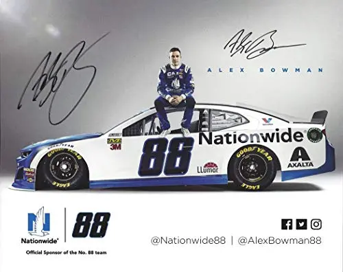 Autographed 2019 Alex Bowman #88 Nationwide Racing (Hendrick Motorsports) Monster Energy Cup Series Signed Collectible Picture Nascar 8X10 Inch Hero Card Photo With Coa 1