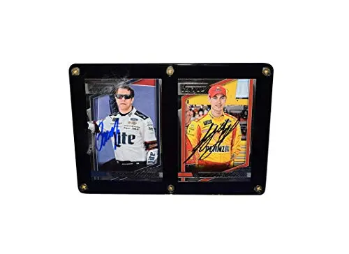 2X Autographed Brad Keselowski & Joey Logano 2017 Panini Torque Racing Two Card Display Case (6.5X4.5 Inch) Penske Teammates Multi Signed Nascar Trading Card Set With Coa 1