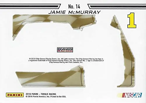 Autographed Jamie Mcmurray 2016 Panini Torque Racing Clear Vision (#1 Mcdonalds Team) Sprint Cup Series Insert Signed Nascar Collectible Trading Card With Coa #094/149 2