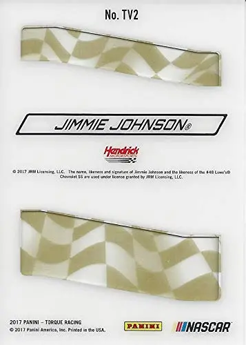 Autographed Jimmie Johnson 2017 Panini Torque Racing Track Vision (#48 Lowes Team) Hendrick Motorsports Signed Nascar Collectible Trading Card With Coa #038/149 2