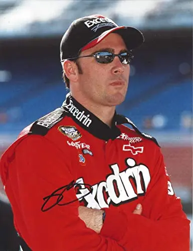 Autographed 2001 Jimmie Johnson #92 Excedrin Racing Pre-Race Pit Road (Busch Series) Rare Vintage Signed Collectible Picture 9X11 Inch Nascar Glossy Photo With Coa 1